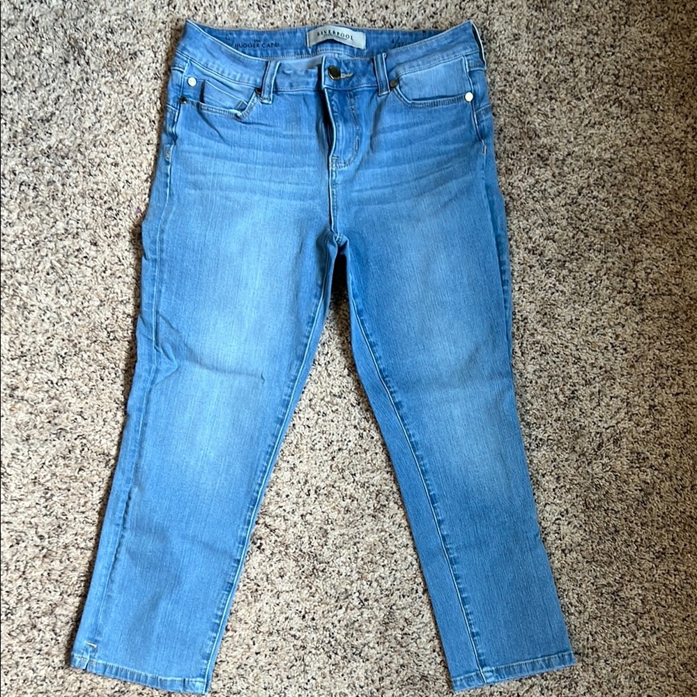 Liverpool Jeans Company Blue Cropped Ankle Jeans